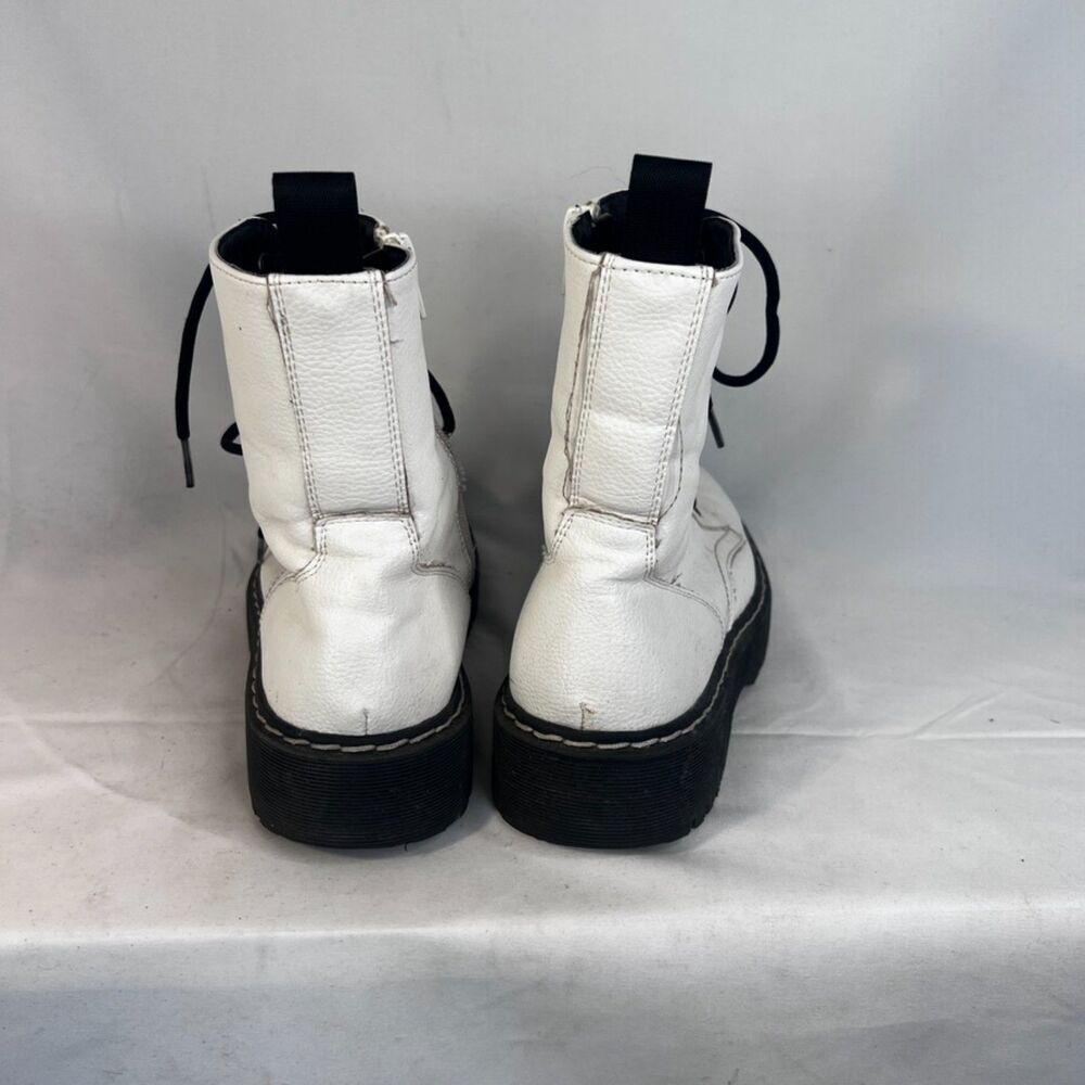 Sincerely Jules White Lace Up "Harley" Combat Hiking Boots Y2K Skater Size 8.5M - Picture 9 of 16